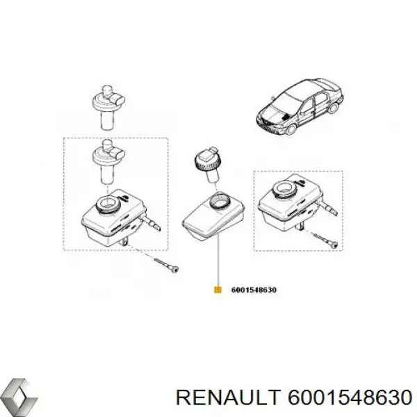 Tanque de cilindro mestre do freio (de fluido de freio) para Renault LOGAN I LS