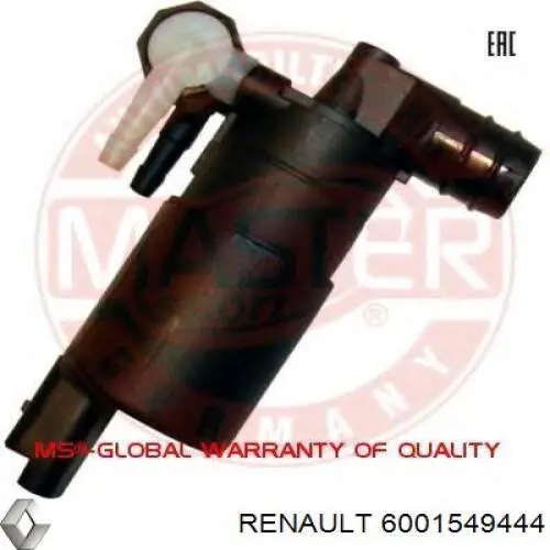 Bomba de motor de fluido para lavador de vidro dianteiro Renault (RVI) 6001549444 preço, a partir de 16,93 USD