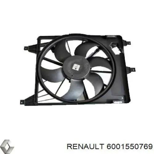 Compre 6001550769 Renault (RVI) Ventilador elétrico de esfriamento montado (motor + roda de aletas)