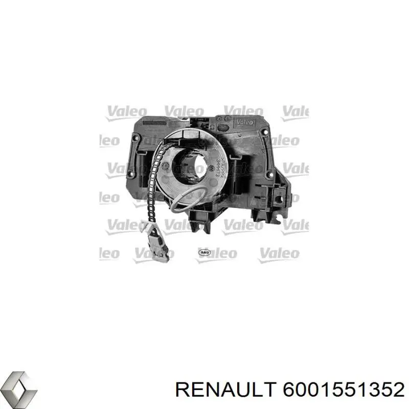 6001551352 Renault (RVI) Anel AIRBAG de contato, cabo plano do volante