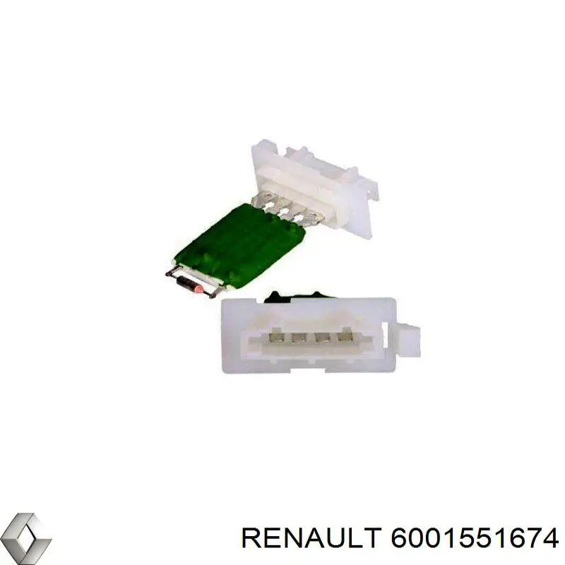 Resistor (resistência) de ventilador de forno (de aquecedor de salão) Renault (RVI) 6001551674 preço, a partir de 43,28 USD