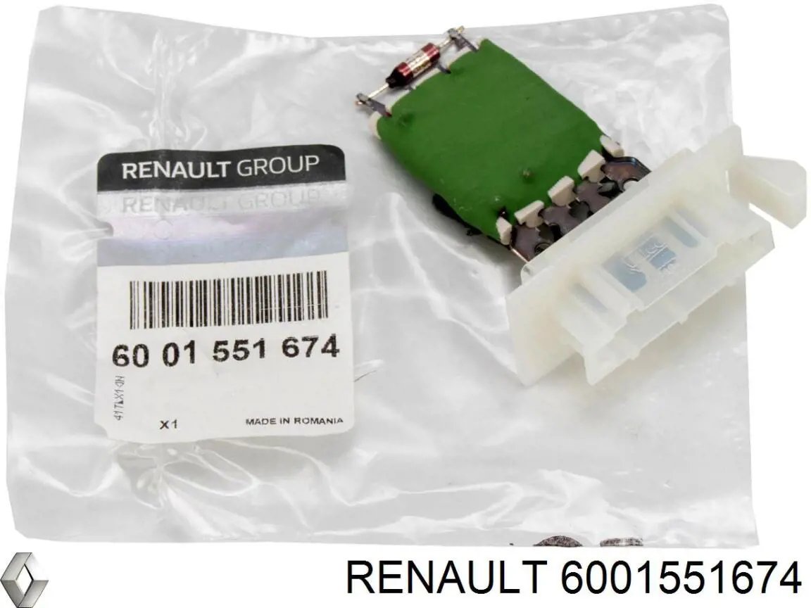6001551674 Renault (RVI) Resistor (resistência) de ventilador de forno (de aquecedor de salão)
