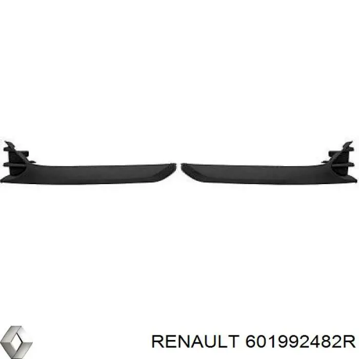 601992482R Renault (RVI) Placa sobreposta do pára-choque dianteiro