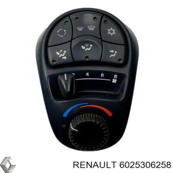 6025306258 Renault (RVI) Unidade de controlo dos modos de aquecimento/condicionamento
