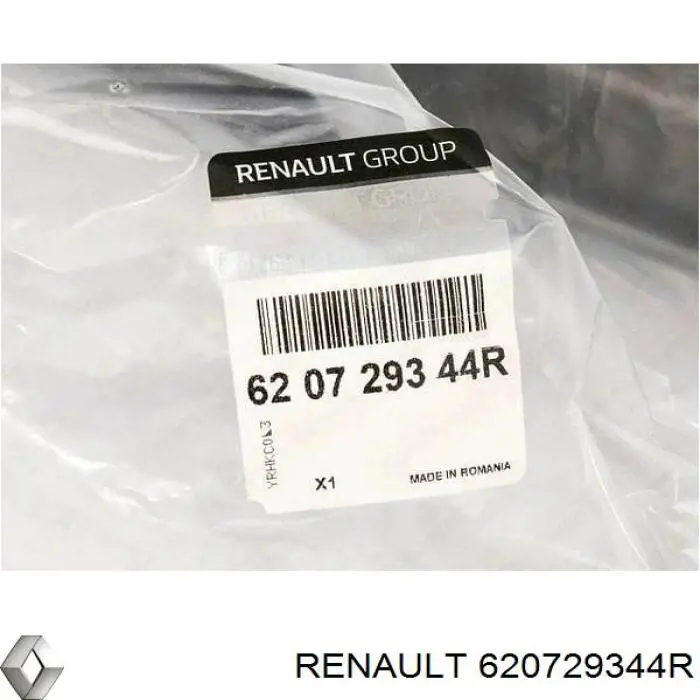 Compre 620729344R Renault (RVI) Placa sobreposta central do pára-choque dianteiro