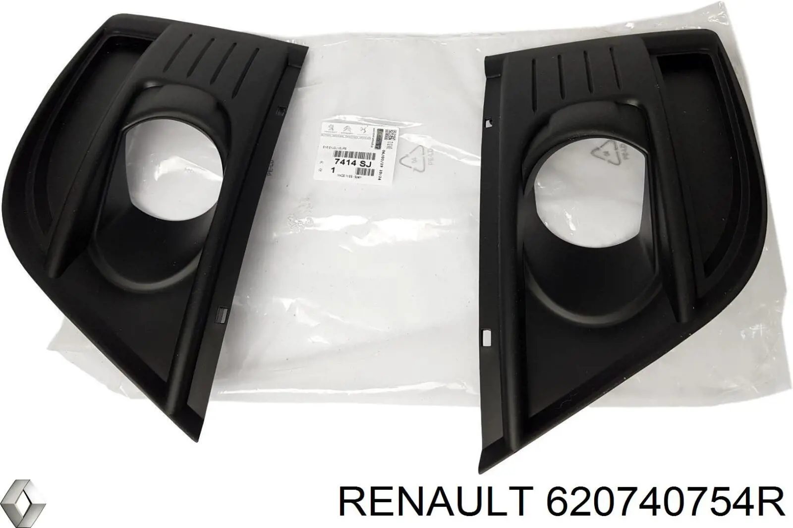 Compre 620740754R Renault (RVI) Tampão (grelha) das luzes de nevoeiro do pára-choque dianteiro direito