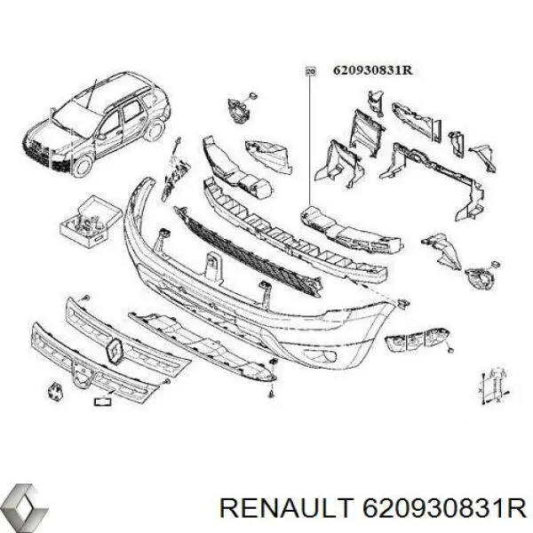 Absorvedor (enchido) do pára-choque dianteiro Renault (RVI) 620930831R preço, a partir de 44,18 USD