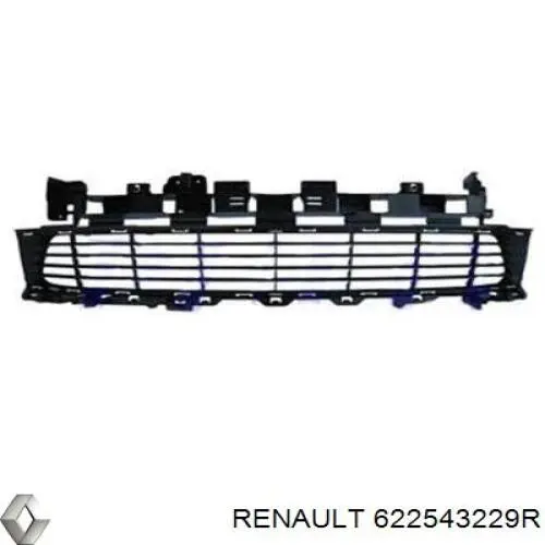 Grelha central do pára-choque dianteiro Renault (RVI) 622543229R preço, a partir de 40,79 USD