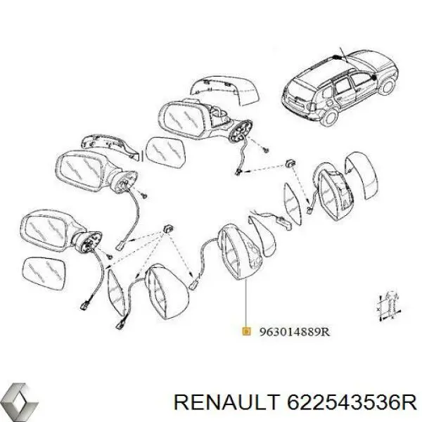Compre 622543536R Renault (RVI) Grelha central do pára-choque dianteiro