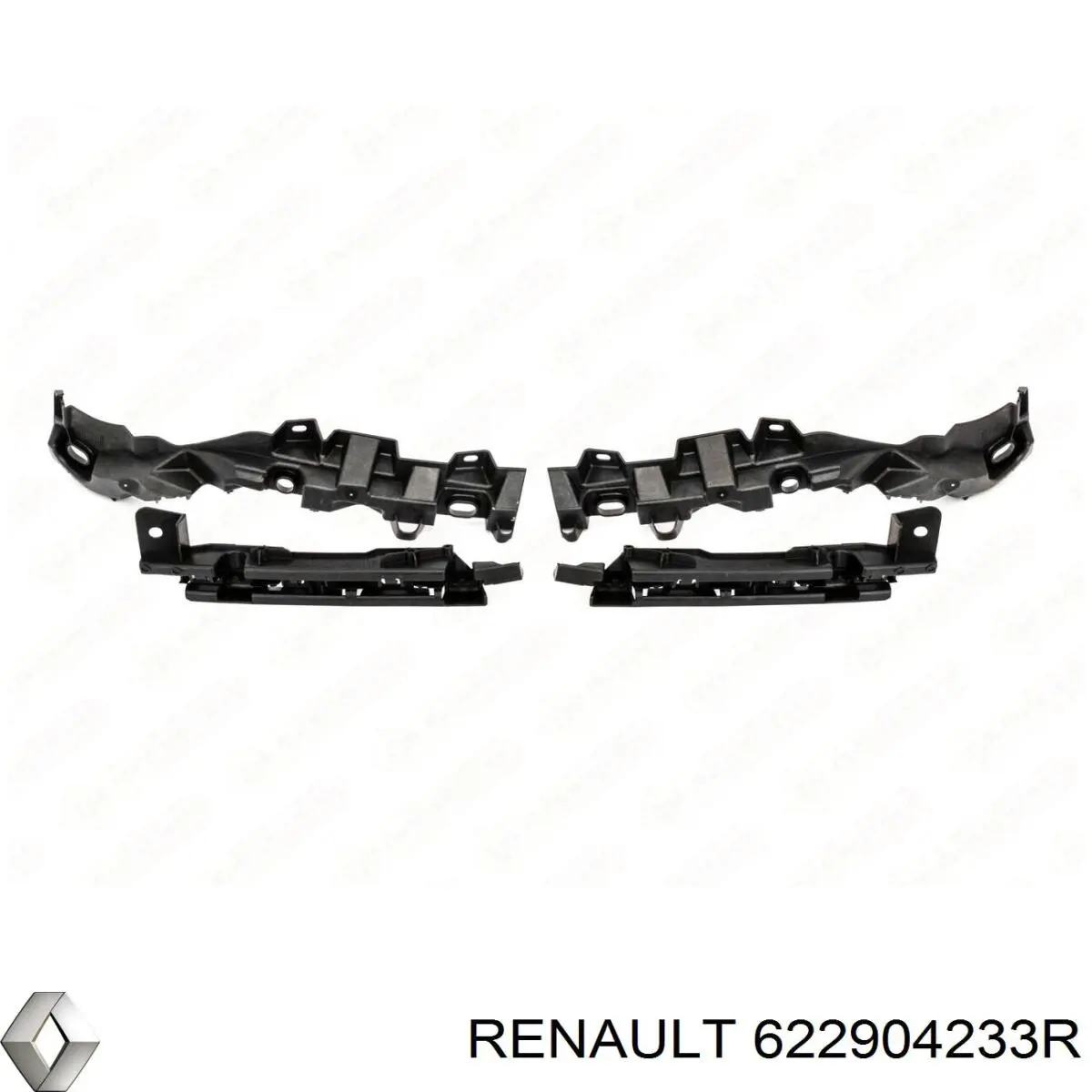622904233R Renault (RVI) Kit de suportes/ fixações do para-choque dianteiro