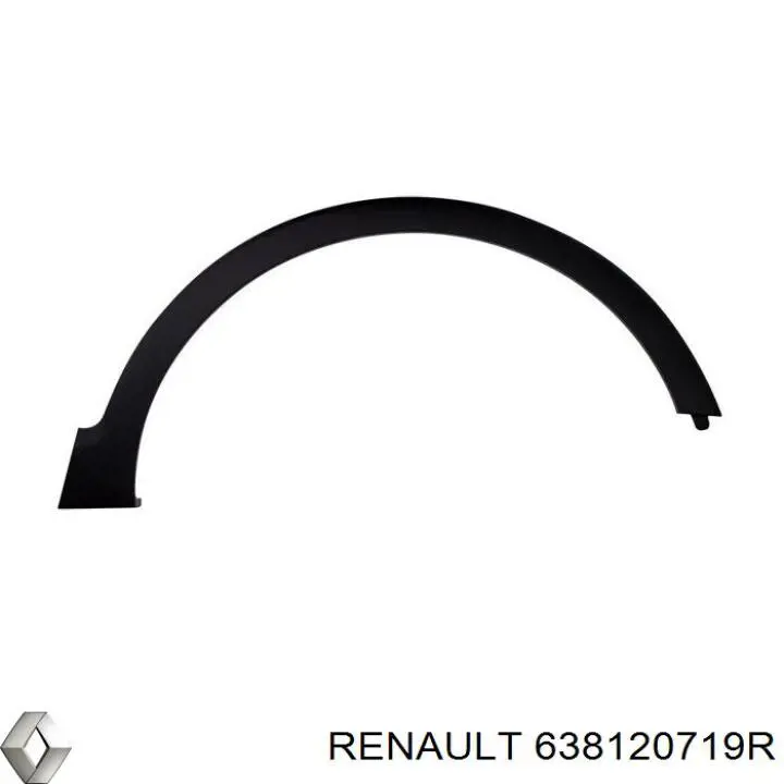 638120719R Renault (RVI) Expansor (placa sobreposta) de arco do pára-lama dianteiro direito
