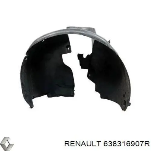 Escudo protetor contra o barro de arco dianteiro do pára-lama Renault (RVI) 638316907R preço, a partir de 21,14 USD