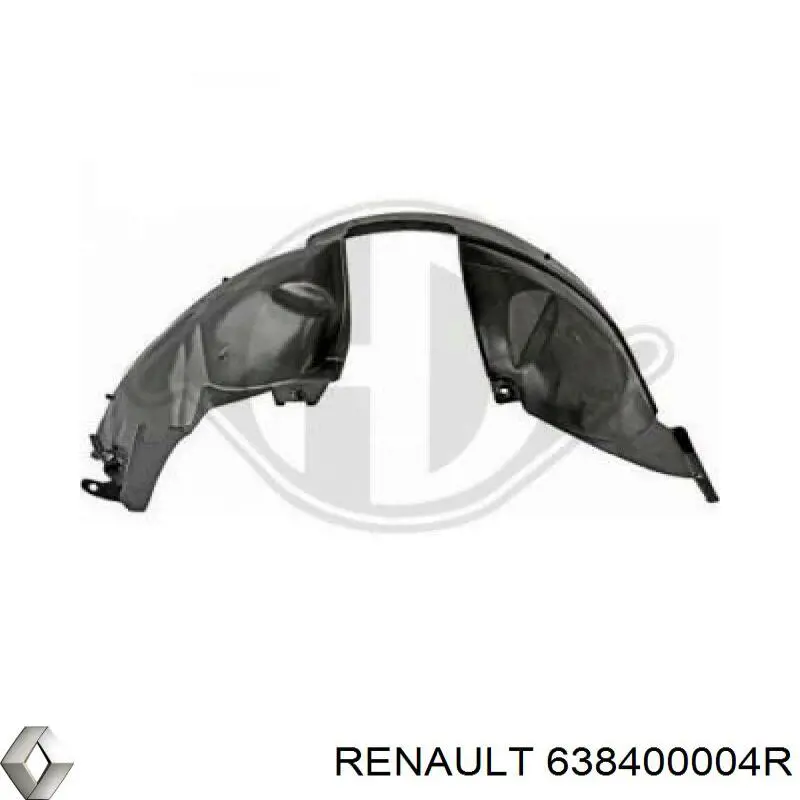 Guarda-barras direito do pára-lama dianteiro Renault (RVI) 638400004R preço, a partir de 28,81 USD