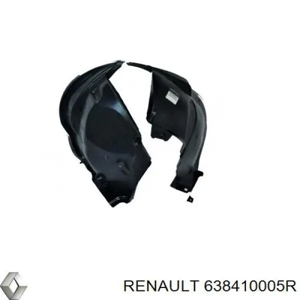 Compre 638410005R Renault (RVI) Guarda-barras esquerdo do pára-lama dianteiro
