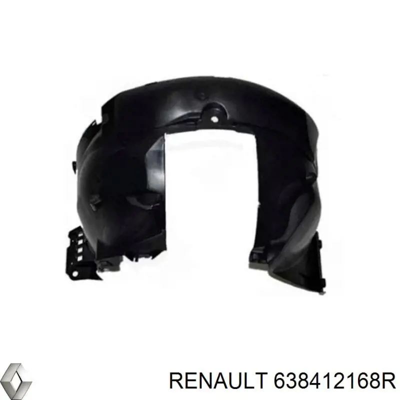 Compre 638412168R Renault (RVI) Guarda-barras esquerdo do pára-lama dianteiro
