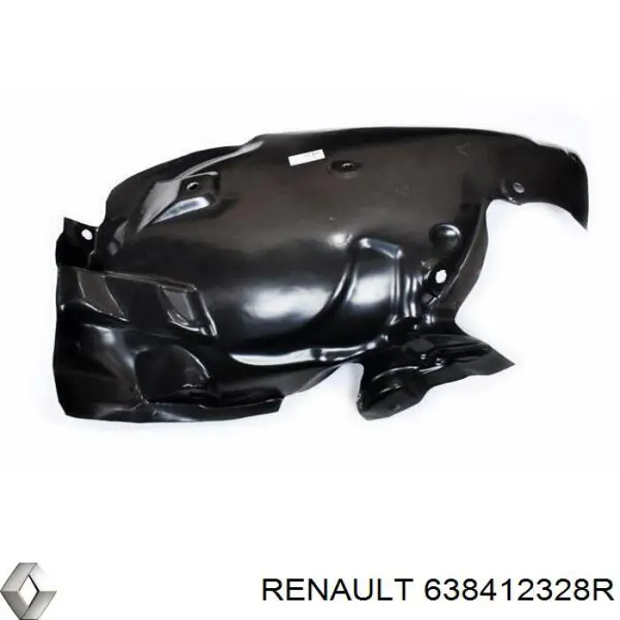 638412328R Renault (RVI) Guarda-barras direito do pára-lama dianteiro