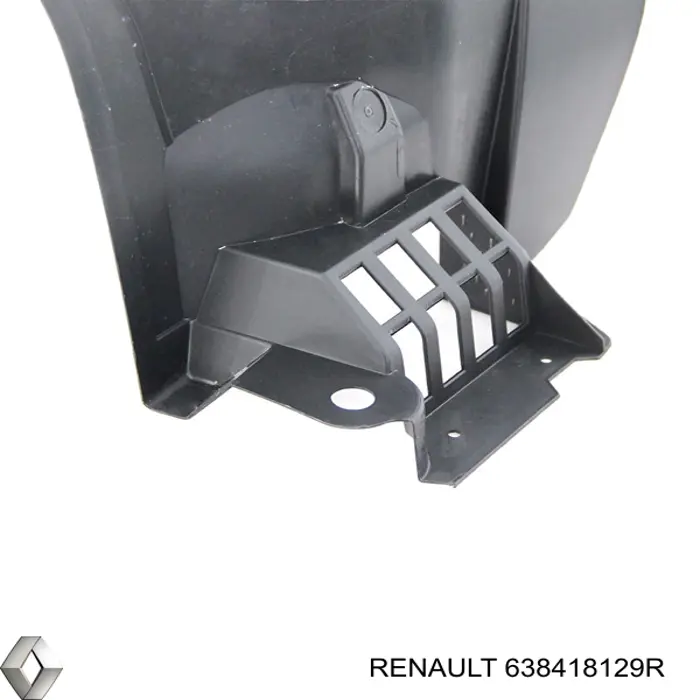 638418129R Renault (RVI) Guarda-barras esquerdo do pára-lama dianteiro