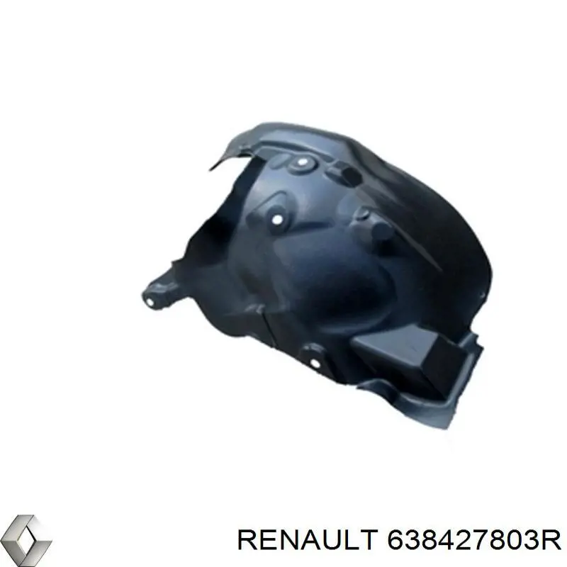 Compre 638427803R Renault (RVI) Guarda-barras direito traseiro do pára-lama dianteiro