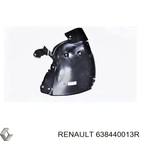 Guarda-barras direito dianteiro do pára-lama dianteiro Renault (RVI) 638440013R preço, a partir de 29,41 USD
