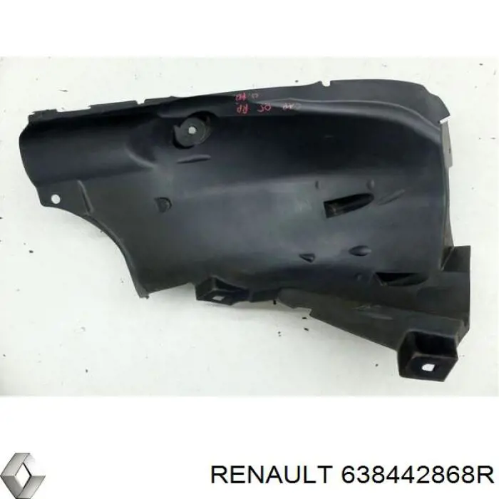 638442868R Renault (RVI) Guarda-barras direito dianteiro do pára-lama dianteiro