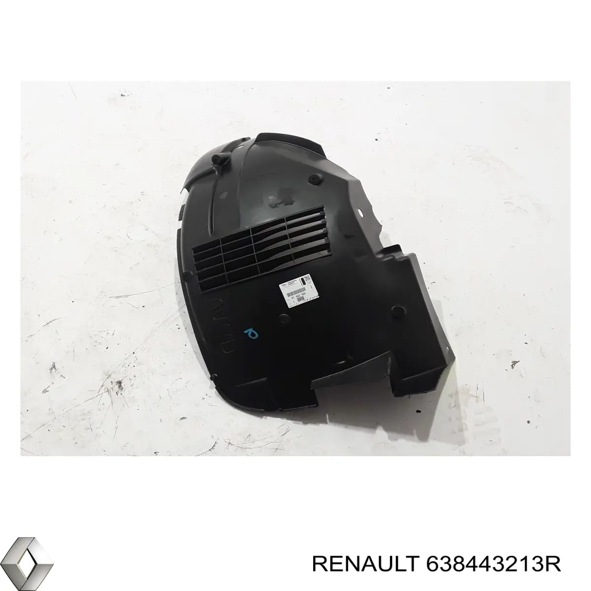Compre 638443213R Renault (RVI) Guarda-barras direito dianteiro do pára-lama dianteiro