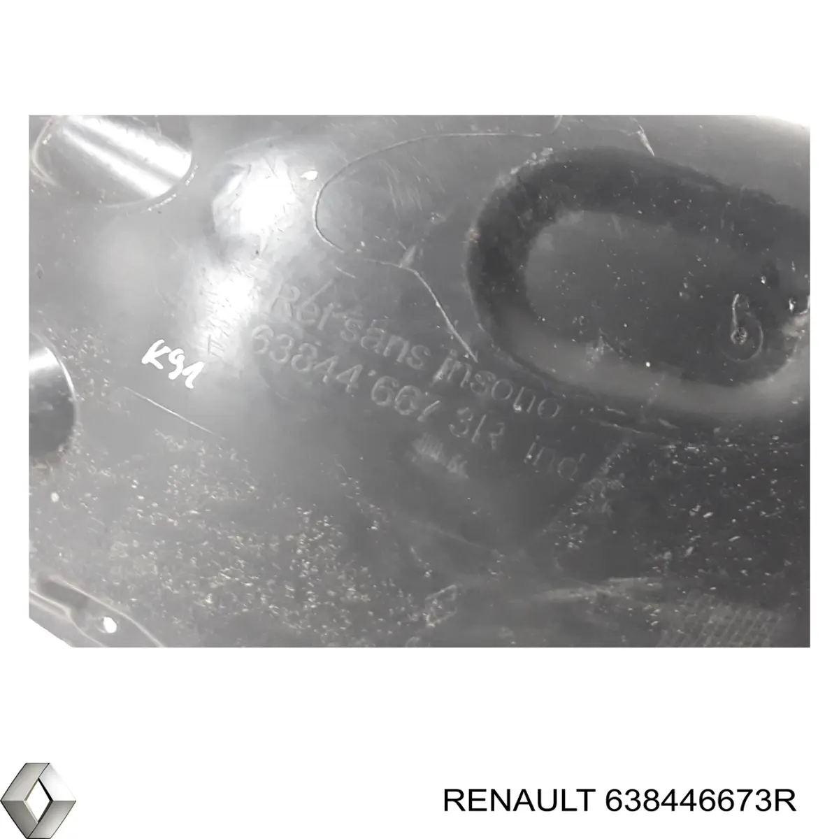 Compre 638446673R Renault (RVI) Guarda-barras direito dianteiro do pára-lama dianteiro