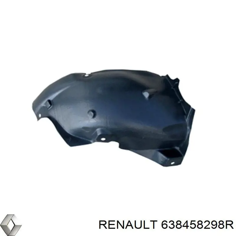 Compre 638458298R Renault (RVI) Guarda-barras esquerdo dianteiro do pára-lama dianteiro