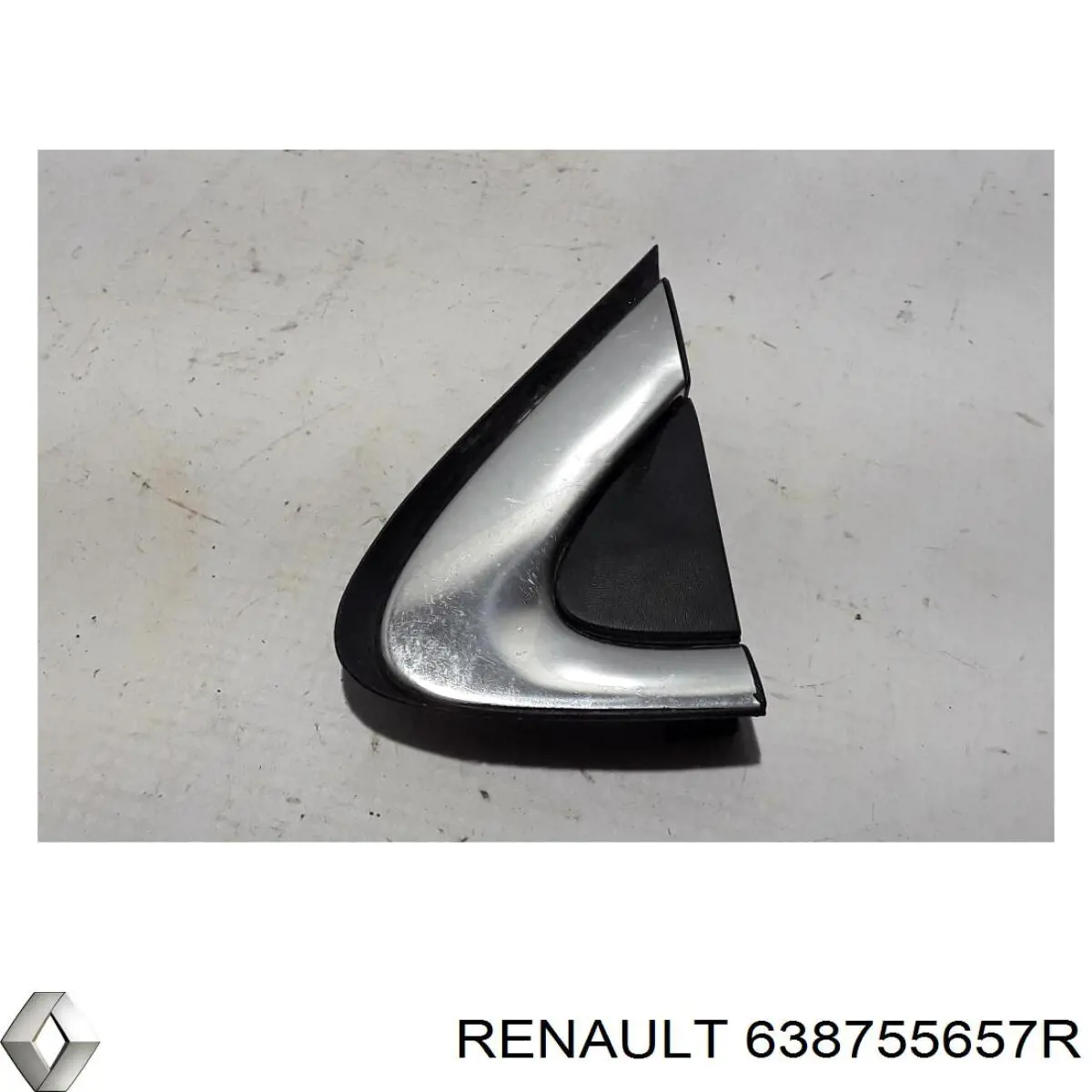 638755657R Renault (RVI) Moldura do pára-lama dianteiro esquerdo