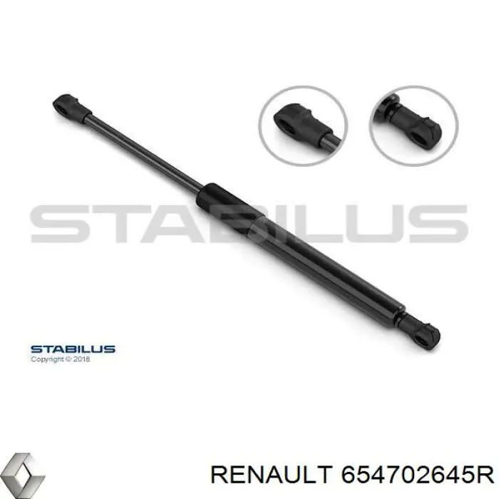 654718926R Renault (RVI) Amortecedor da capota