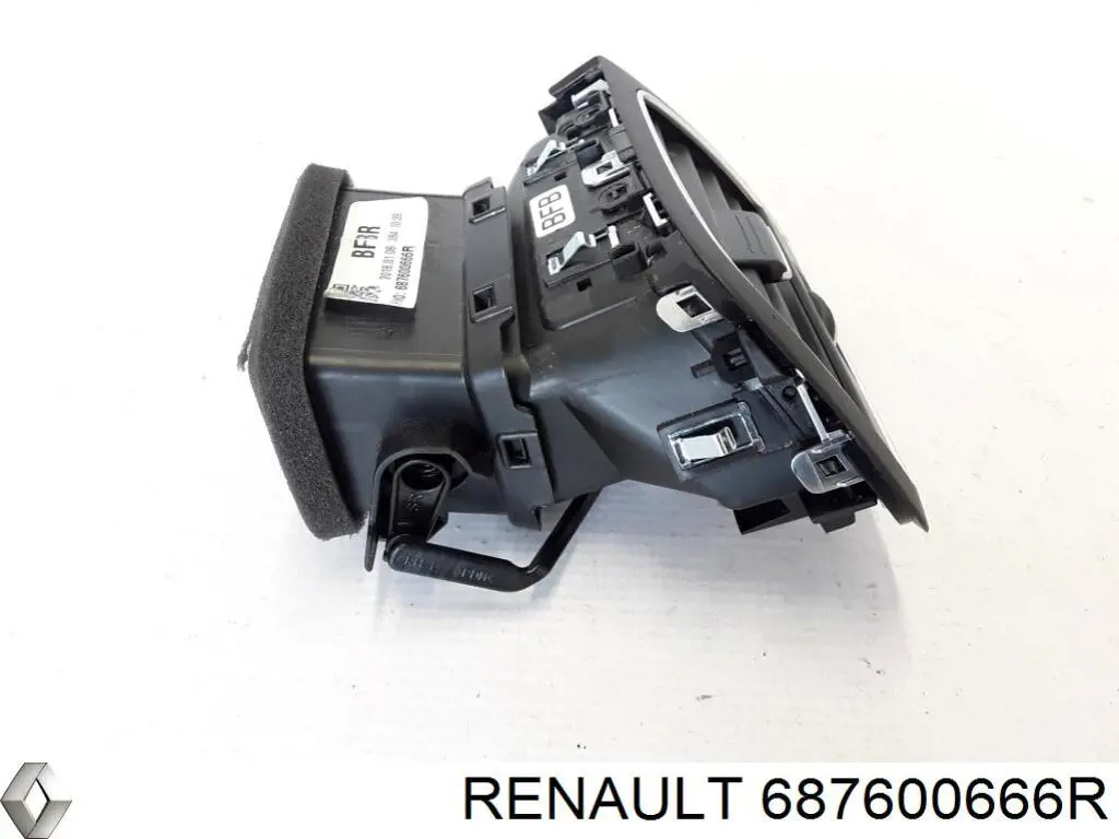 Grelha direita de ventilação de salão no "painel de instrumentos" Renault (RVI) 687600666R preço, a partir de 38,41 USD
