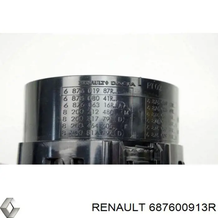 687600913R Renault (RVI) Grelha de ventilação de salão no "painel de instrumentos"
