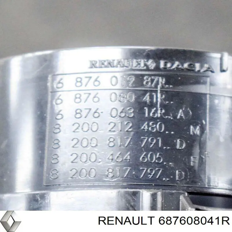 Grelha de ventilação de salão no "painel de instrumentos" Renault (RVI) 687608041R preço, a partir de 7,76 USD