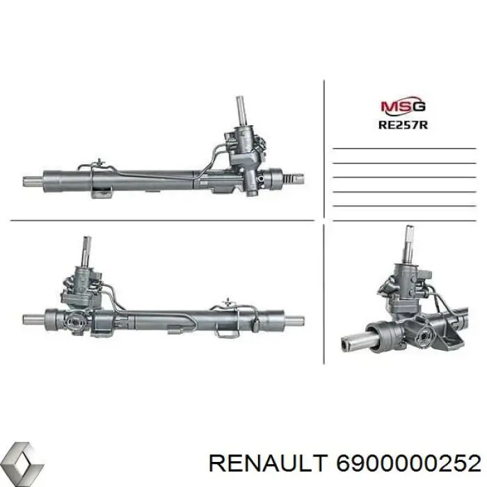 Compre 6900000252 Renault (RVI) Cremalheira da direção