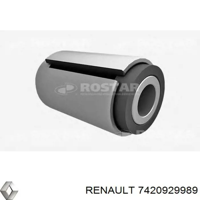 Bloco silencioso (bucha) da suspensão de lâminas dianteira 7420929989 Renault (RVI)