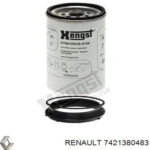 Filtro de combustível 7421380483 Renault (RVI)