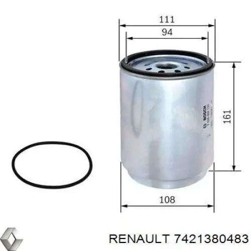 Compre 7421380483 Renault (RVI) Filtro de combustível