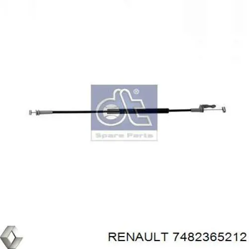 Compre 7482365212 Renault (RVI) Cabo (pedal) de abertura do fecho da porta dianteira