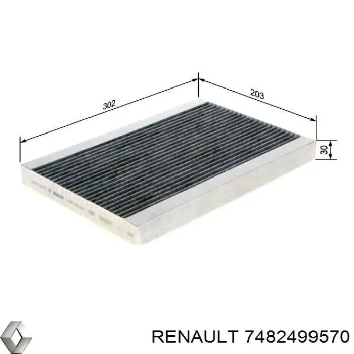 7482499570 Renault (RVI) Filtro de salão