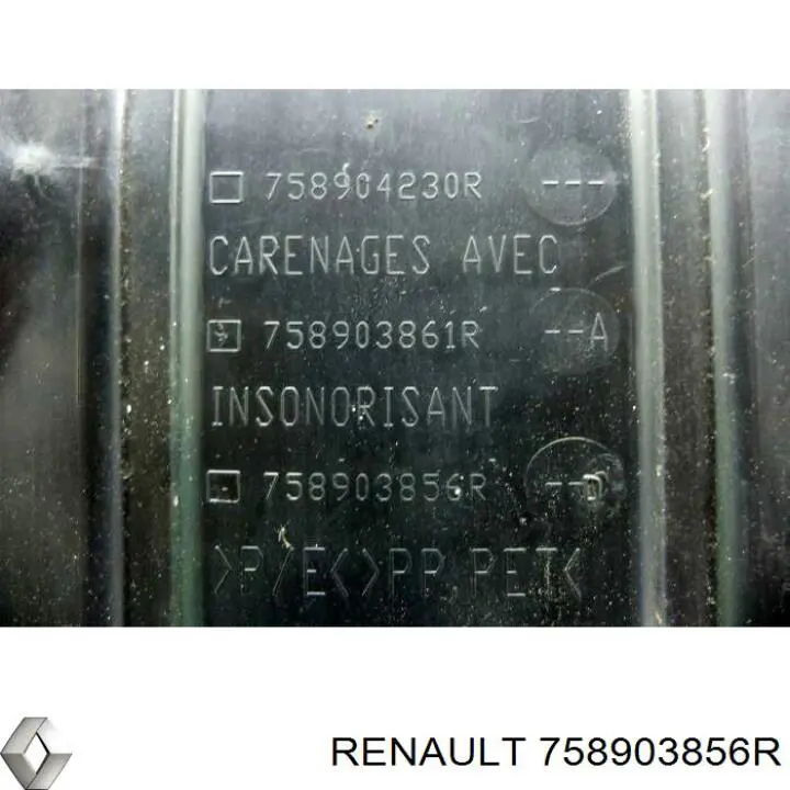 Proteção de motor, de panela (da seção de motor) Renault (RVI) 758903856R preço, a partir de 41,92 USD