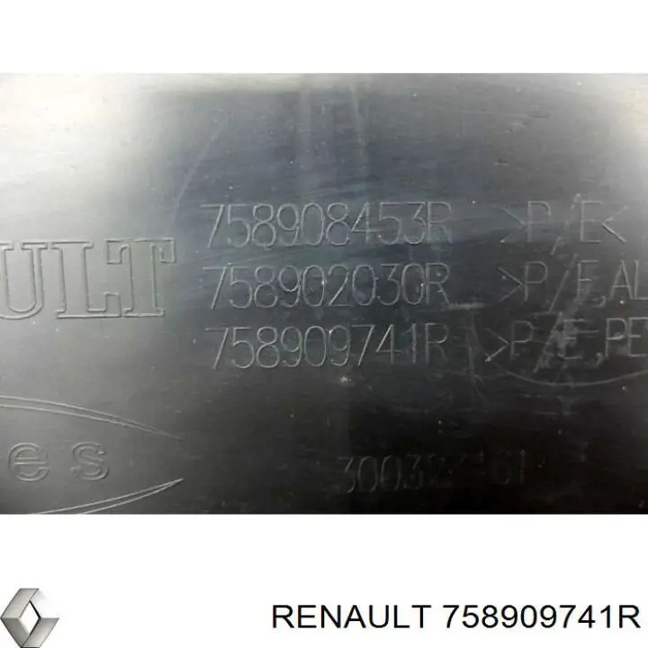 758909741R Renault (RVI) Proteção de motor dianteira
