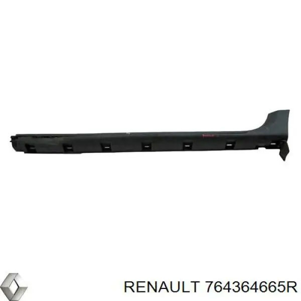 764364665R Renault (RVI) Placa sobreposta (moldura) externa dianteira direita de acesso