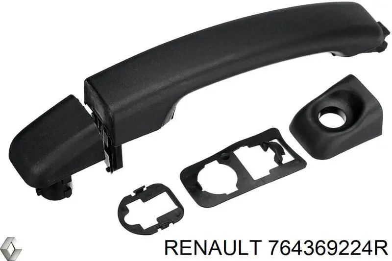 Compre 764360003R Renault (RVI) Placa sobreposta (moldura) externa dianteira direita de acesso