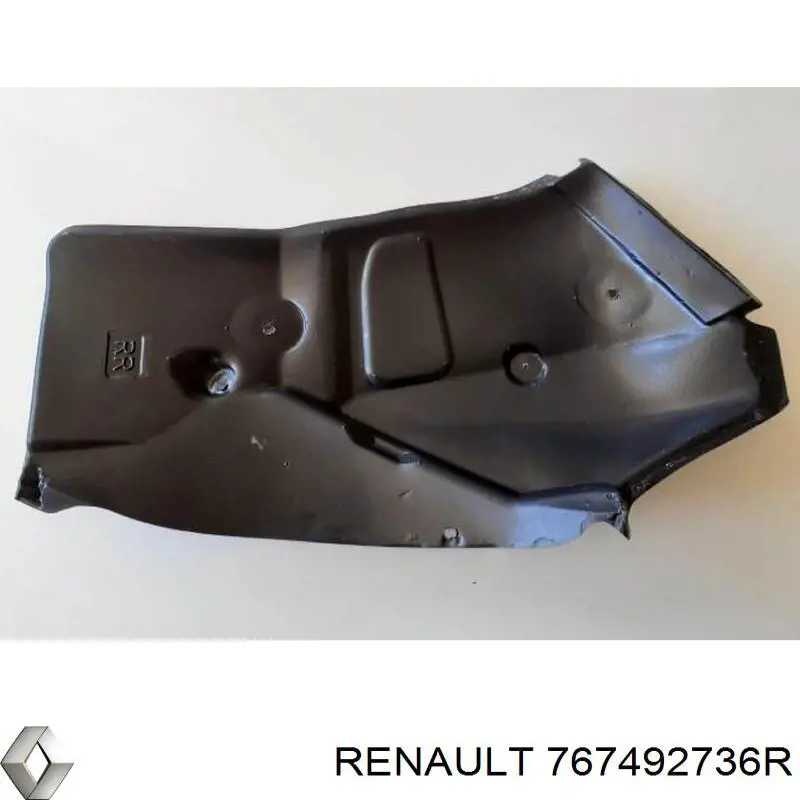 Compre 767492736R Renault (RVI) Guarda-barras esquerdo traseiro do pára-lama traseiro