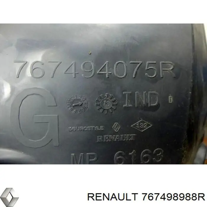 Guarda-barras do pára-lama traseiro esquerdo Renault (RVI) 767498988R preço, a partir de 54,58 USD