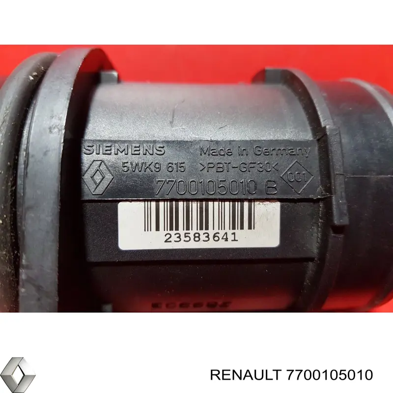 7700105010 Renault (RVI) Sensor de fluxo (consumo) de ar, medidor de consumo M.A.F. - (Mass Airflow)
