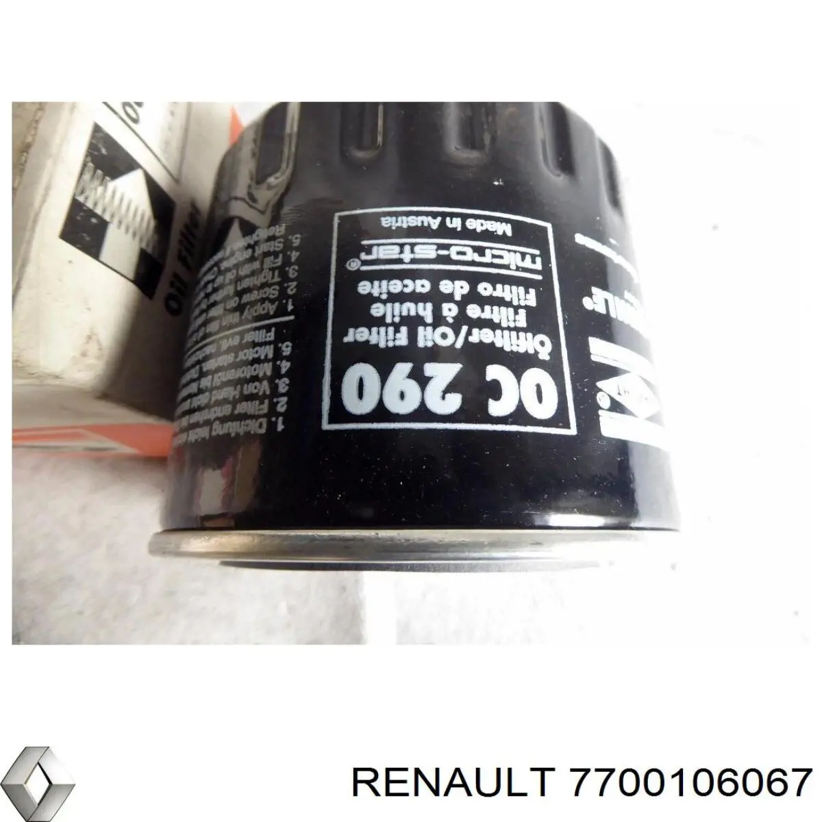 Filtro de óleo Renault (RVI) 7700106067 preço, a partir de 11,19 USD