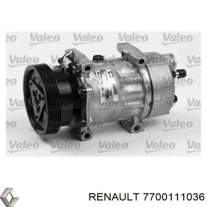 7700111036 Renault (RVI) Compressor de aparelho de ar condicionado