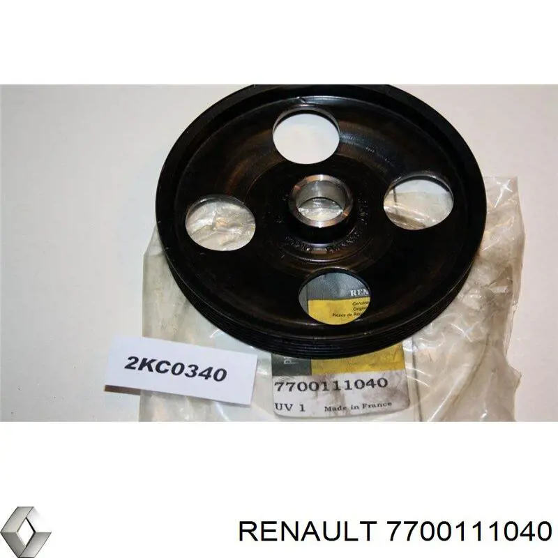 Compre 7700111040 Renault (RVI) Polia de bomba da Direção hidrâulica assistida