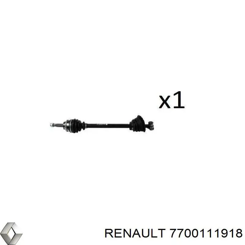 Semieixo (acionador) dianteiro direito Renault (RVI) 7700111918 preço, a partir de 68,10 USD