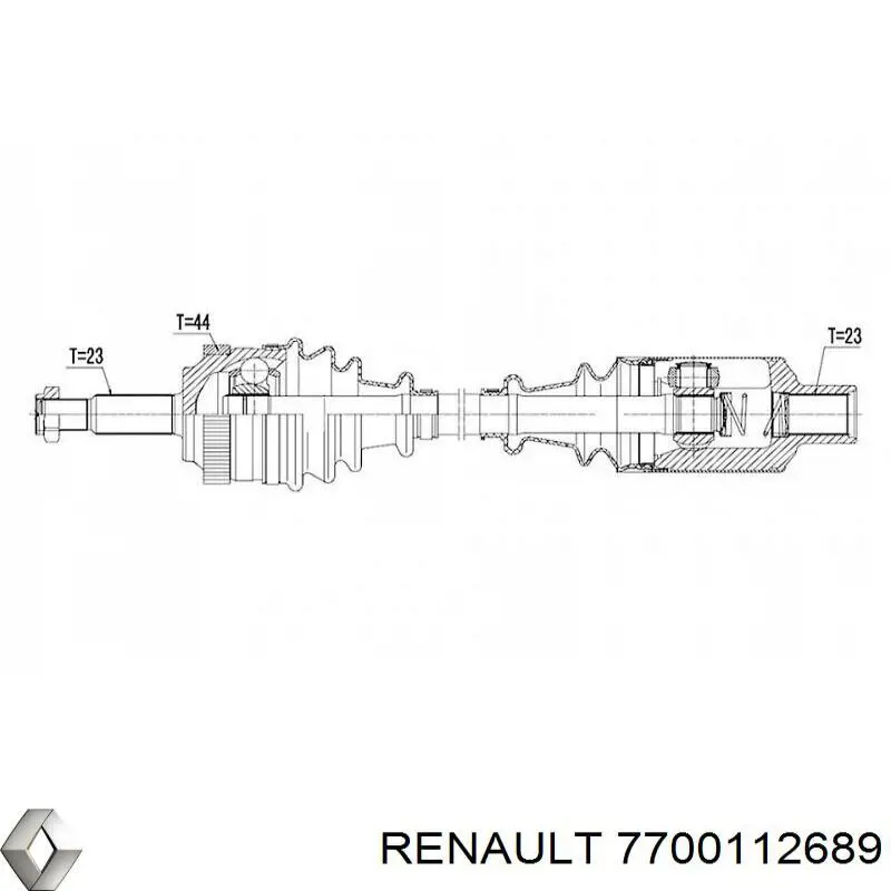 7700112689 Renault (RVI) Semieixo (acionador) dianteiro direito